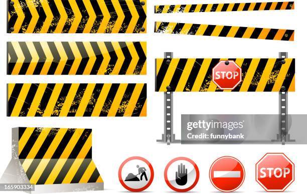 stockillustraties, clipart, cartoons en iconen met barrier set - boundary