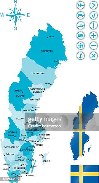 sweden - stockholm train stock illustrations