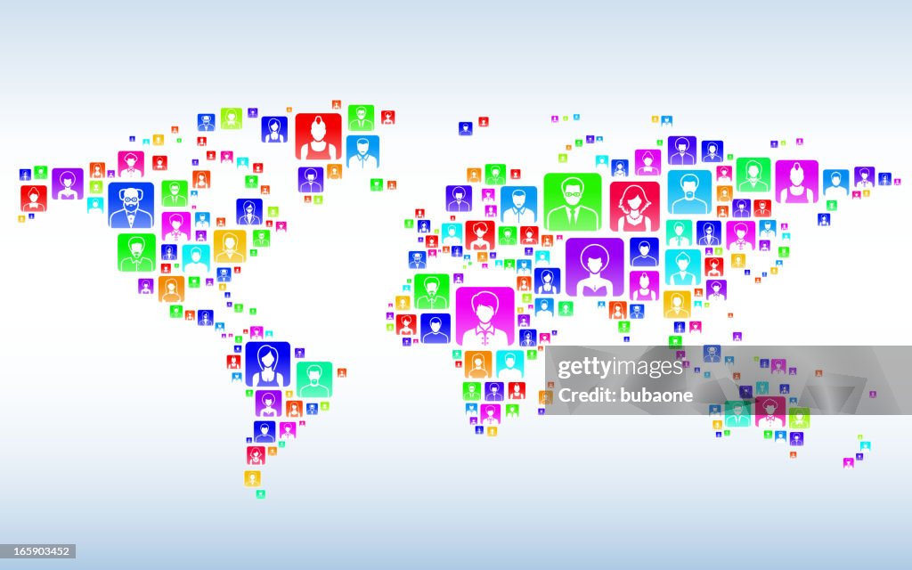 Connection Map Friends Friends And Social Connections On Concept Map Background High-Res ...