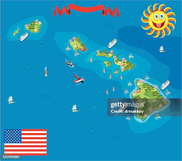 ilustraciones, imágenes clip art, dibujos animados e iconos de stock de dibujo mapa de hawai - big island hawaii islands