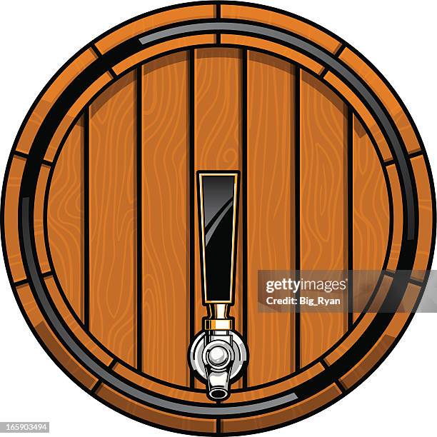 oak beer keg - beer tap stock illustrations
