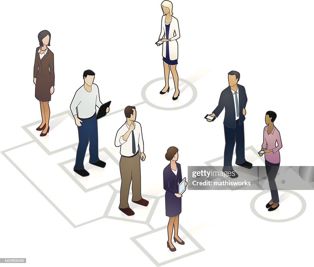 Flow Chart with People