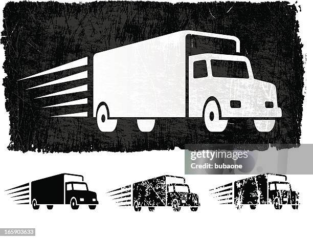stockillustraties, clipart, cartoons en iconen met freight shipping royalty free vector background - verhuiswagen
