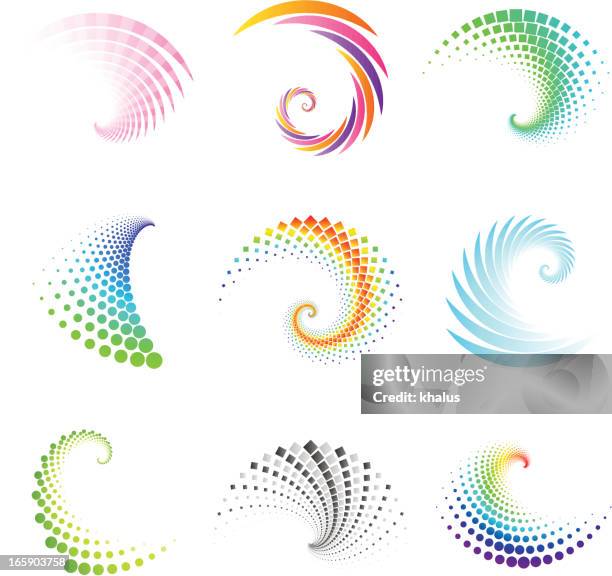 illustrations, cliparts, dessins animés et icônes de ensemble d'éléments design/swirl - vortex
