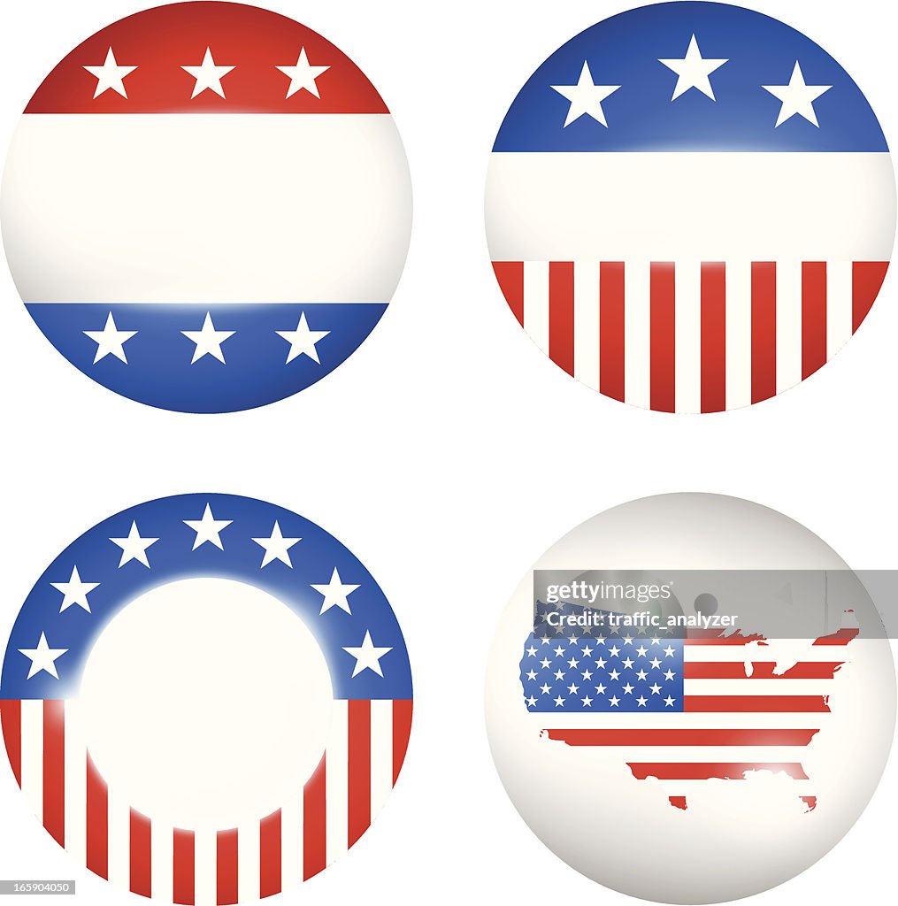 United States election badges