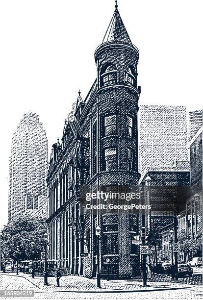 ilustraciones, imágenes clip art, dibujos animados e iconos de stock de victorian edificio de oficinas. toronto, canadá - toronto