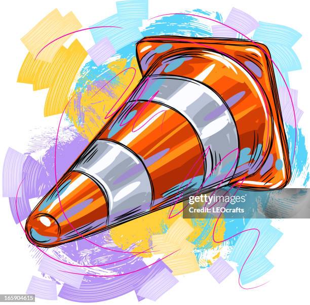 traffic cone - traffic cone background stock illustrations