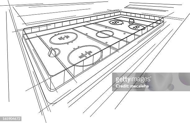 hockey rink - architekturmodell stock-grafiken, -clipart, -cartoons und -symbole