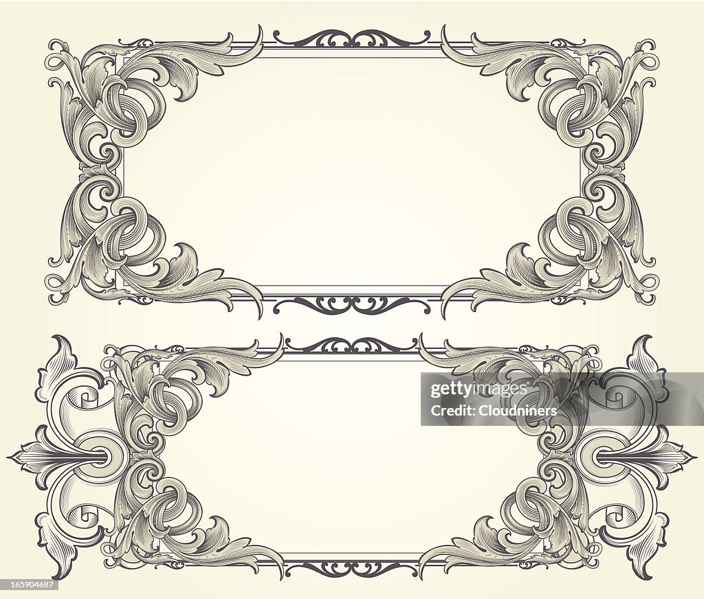 Intricate Vector Engraved Frames High-Res Vector Graphic - Getty Images