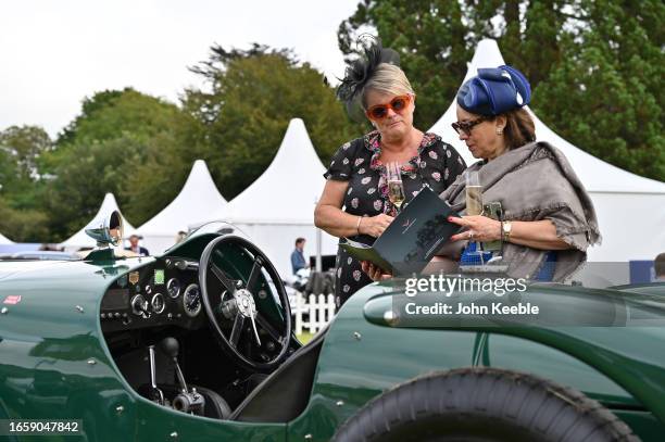 Vintage Aston Martin Speed Model chassis number 707 known as the Spar Special is displayed during the Salon Privé 2023 at Blenheim Palace on...