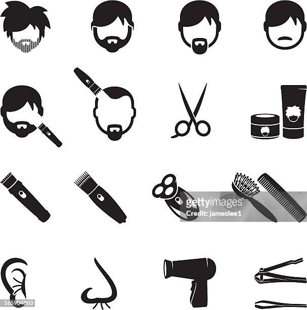 ilustraciones, imágenes clip art, dibujos animados e iconos de stock de iconos de cuidado macho - higiene