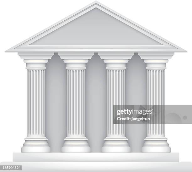 public building - architectural column stock illustrations