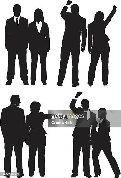 business executives gesturing - shirt and tie stock illustrations