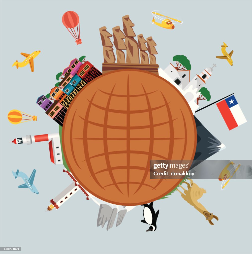 Chile Travel Symbols