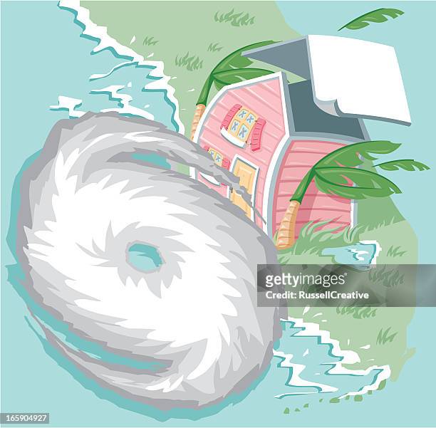 hurricane - damaged stock illustrations