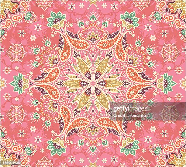 stockillustraties, clipart, cartoons en iconen met summer paisley - paisley pattern