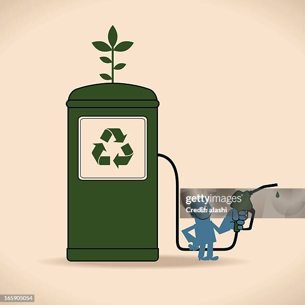 ilustrações de stock, clip art, desenhos animados e ícones de combustível verde - gas station