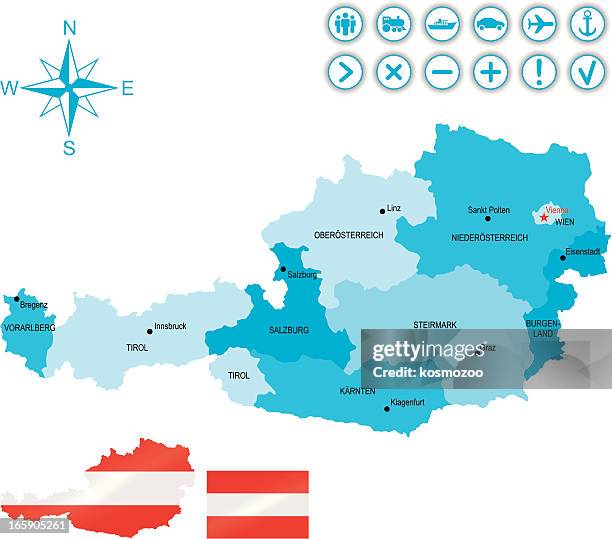 austria - austria map stock illustrations