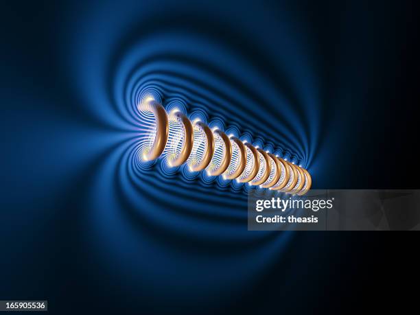 electro-imán - campo-magnético fotografías e imágenes de stock