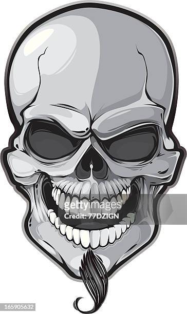 skull bones - goatee stock illustrations