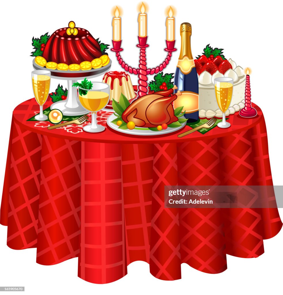 Christmas festive table