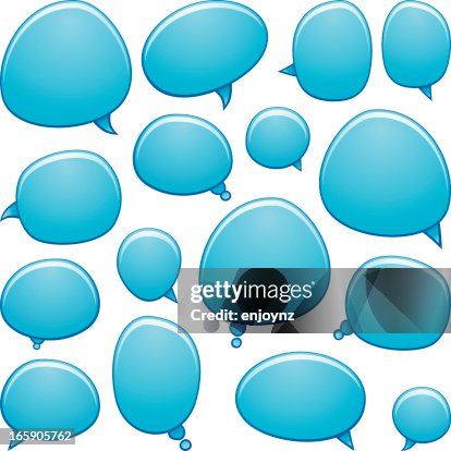 Glossy speech bubbles Glossy speech bubbles