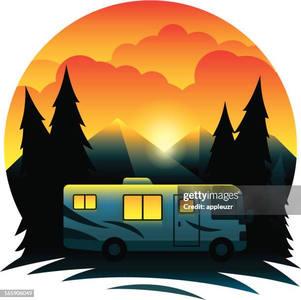 Copperhead Ridge Rv Vector Mountain Rv Scene High-Res Vector Graphic - Getty Images