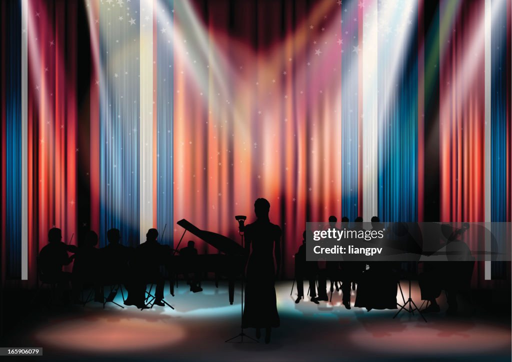 Orchester auf der Bühne