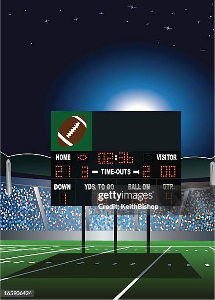 football stadium scoreboard - leaderboard stock illustrations