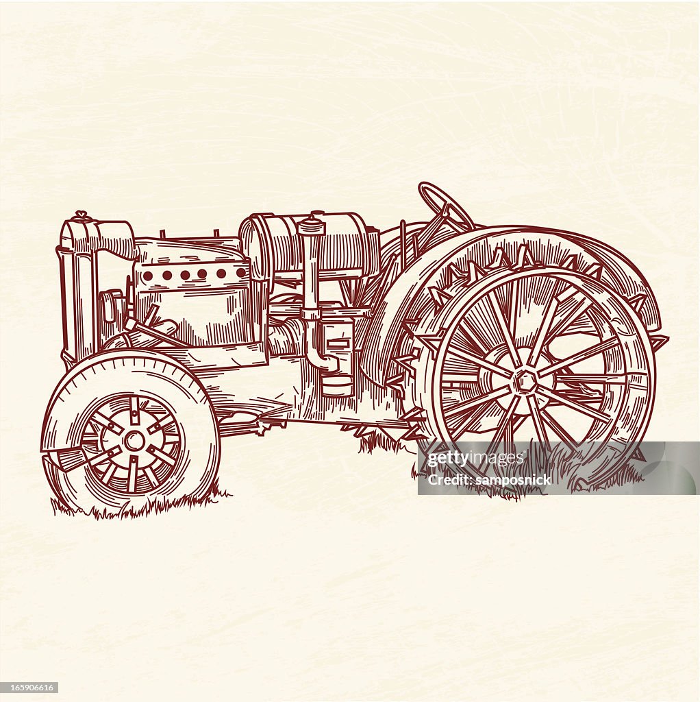Tractor Rust Draw Rusty Old Tractor High-Res Vector Graphic - Getty Images