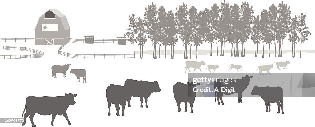 Farming Ranching Vector Ranching Vector Silhouette High-Res Vector Graphic - Getty Images