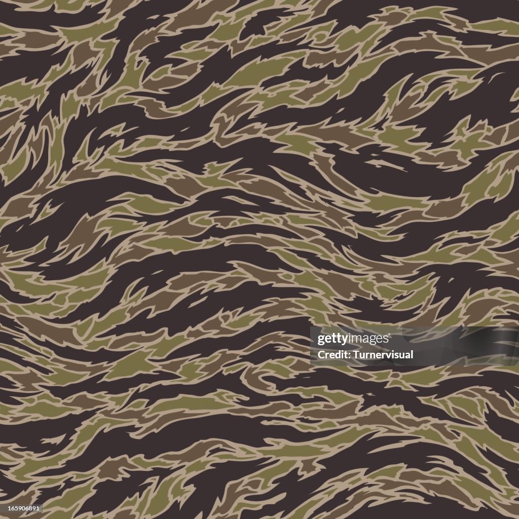 Tiger Stripe Camouflage - Seamless Tile