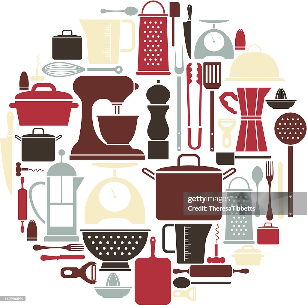 Kitchen Utensil Icon Set