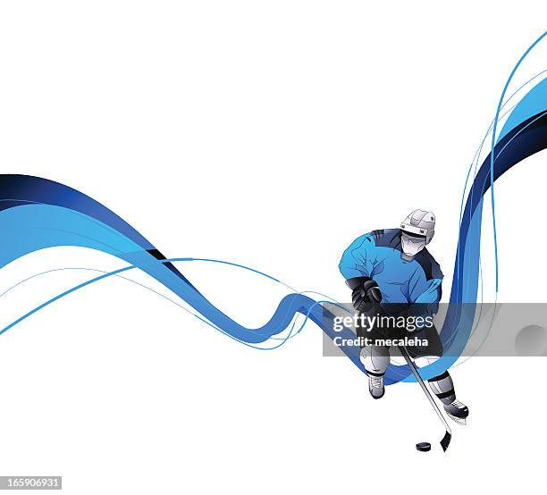 stockillustraties, clipart, cartoons en iconen met hockey player - ice hockey defenseman