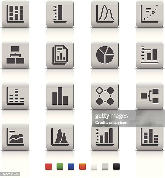 graph icons - column infographic stock illustrations