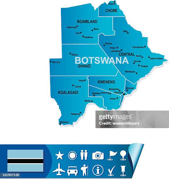 ilustrações, clipart, desenhos animados e ícones de mapa de botsuana - botswana