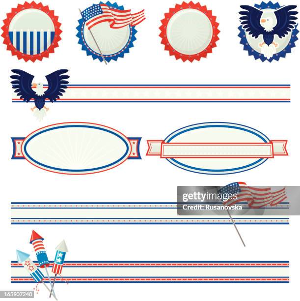 usa design elements - american revolution stock illustrations