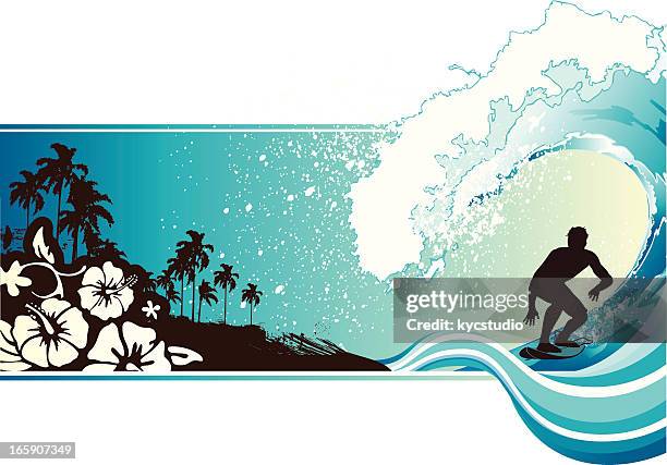 サーフィンの風景 - surf点のイラスト素材／クリップアート素材／マンガ素材／アイコン素材