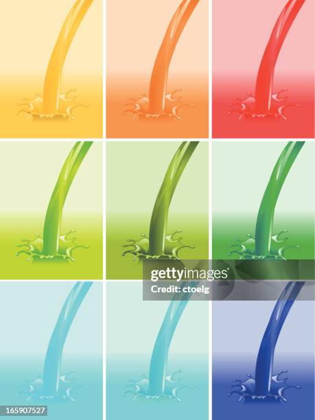 juices - juice splashing stock illustrations