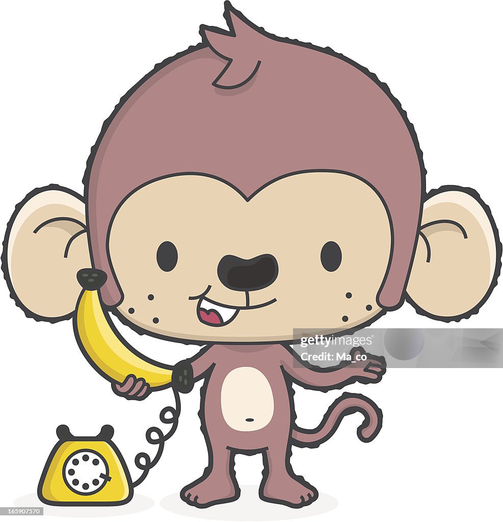 Banana Phone Monkey /Telephone Communication