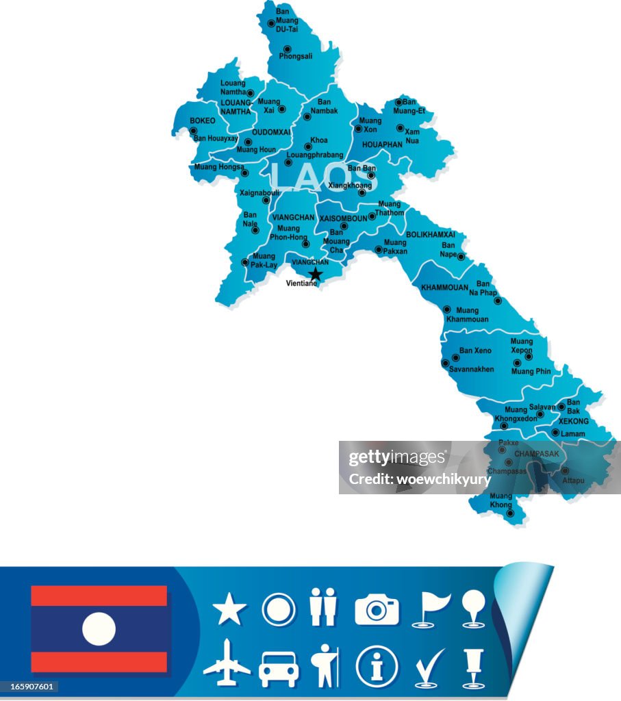Laos map