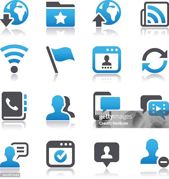 ilustraciones, imágenes clip art, dibujos animados e iconos de stock de iconos de redes sociales - video voip