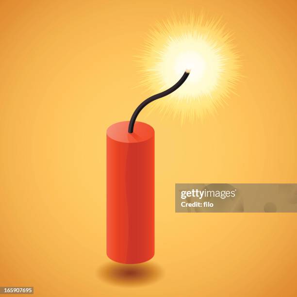 dynamite stick - firework explosive material stock illustrations