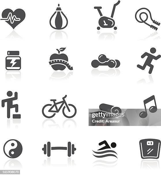 fitness icons - bathroom scales stock illustrations