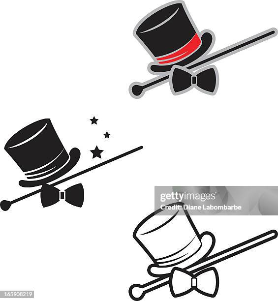 men's formalwear icons - top hat icon stock illustrations