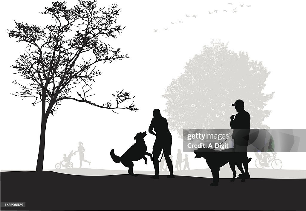 Off Leash Vector Silhouette