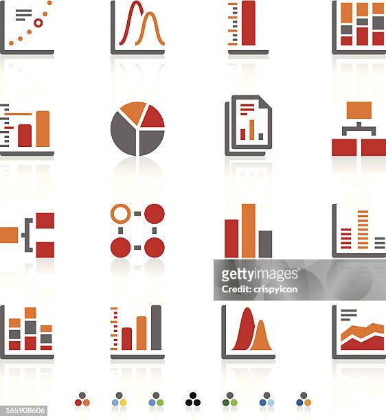 graph icons - column infographic stock illustrations