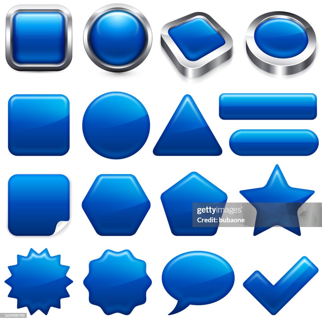 Blank Blue buttons app and interface computer icons