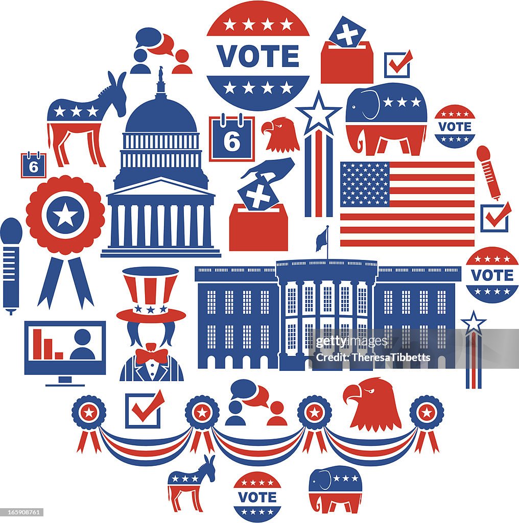US Election Icon Set