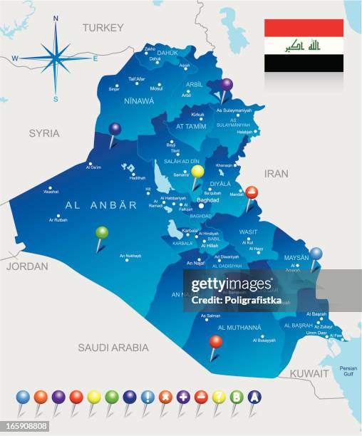map of iraq - middle eastern pattern stock illustrations